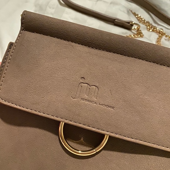 Jessica Moore Brown Suede Crossbody Bag - Picture 2 of 3
